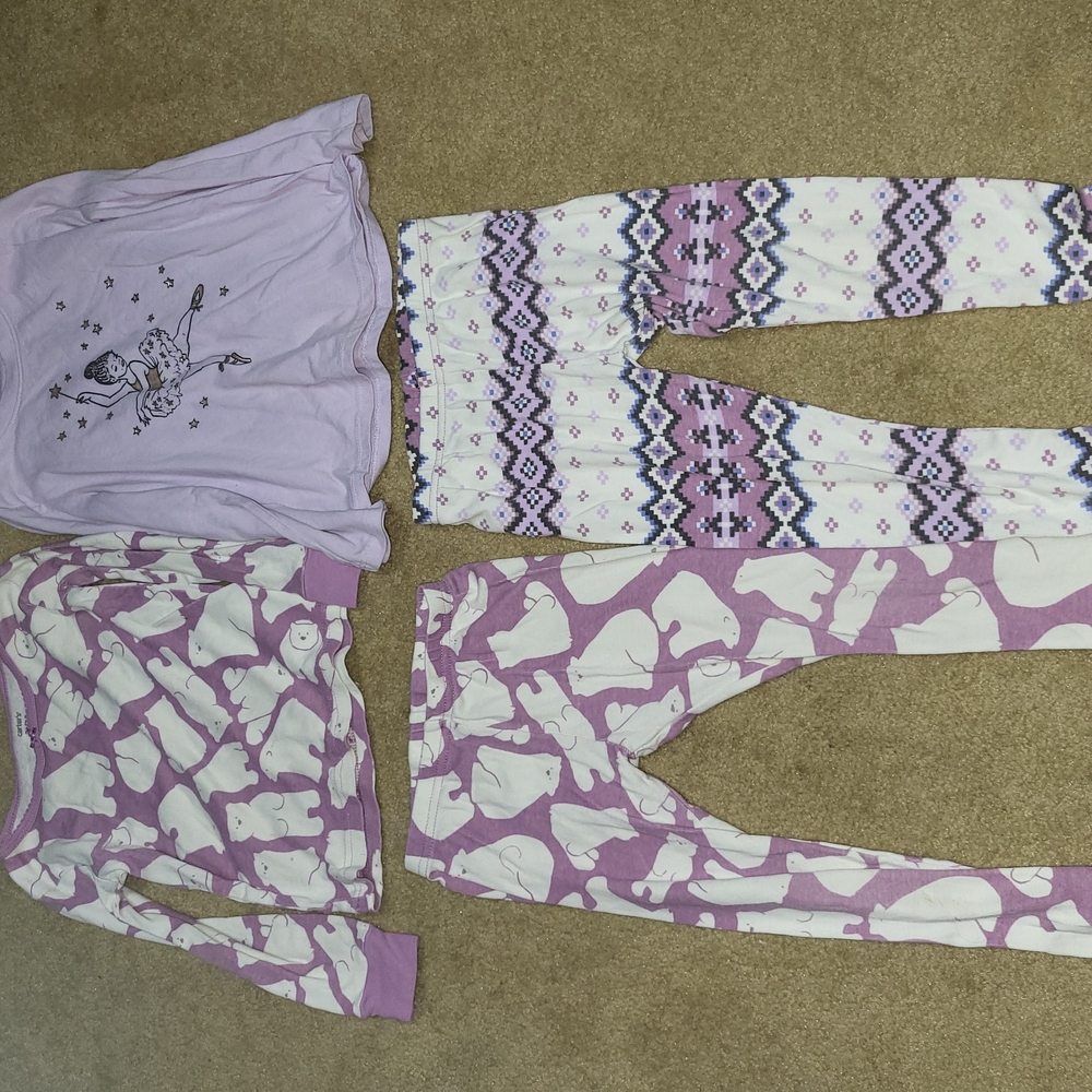 Purple and White Pajama Set